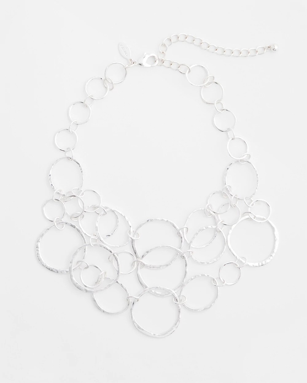 Short Silvertone Multi-Strand Link Necklace | Chico's